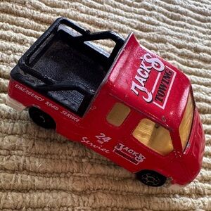 Vintage 1990s Majorette Ford Transit No.243 Jack's Towing 24/hr Service Red